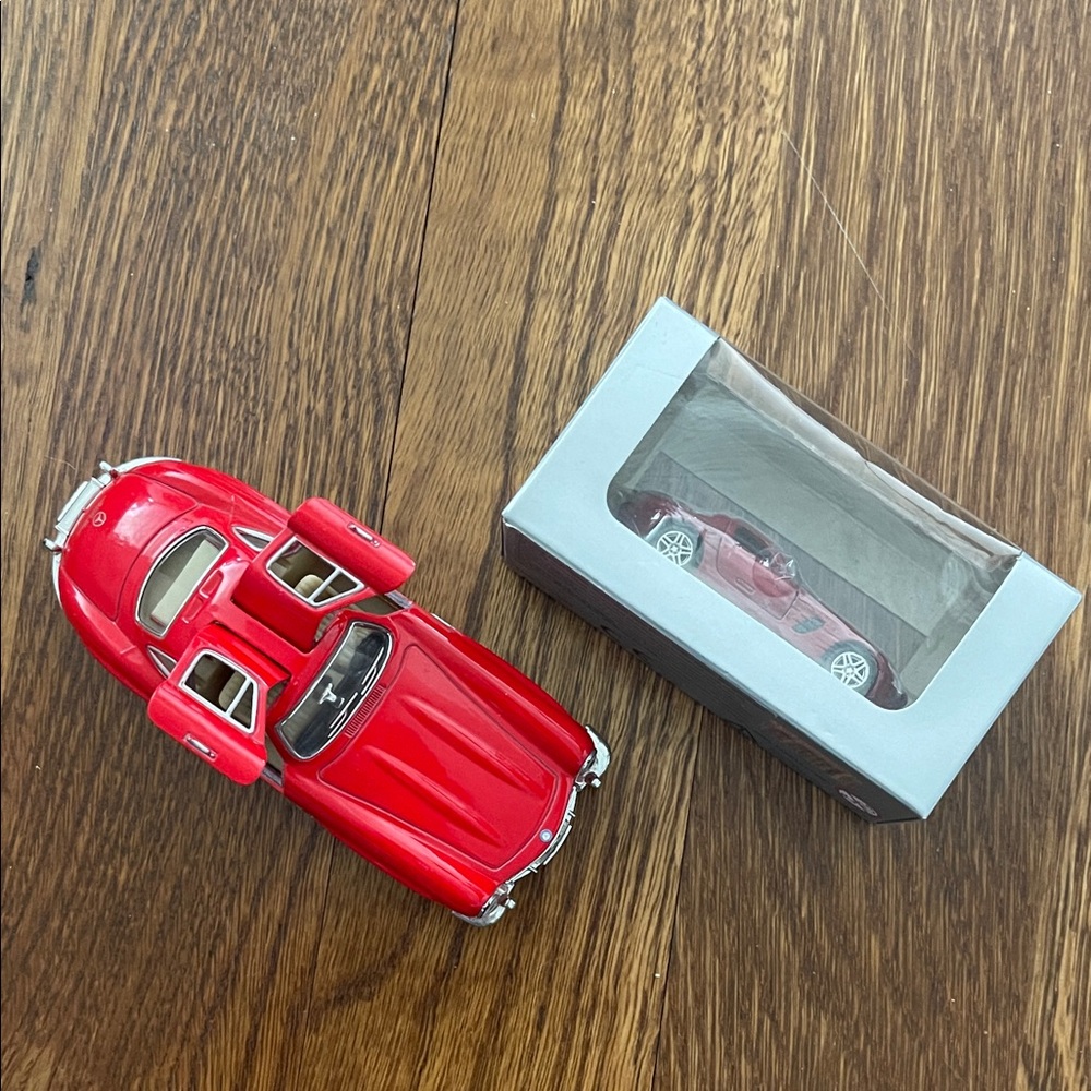 2 Mercedes Benz minute Red Toy Car with Gullwing  Doors